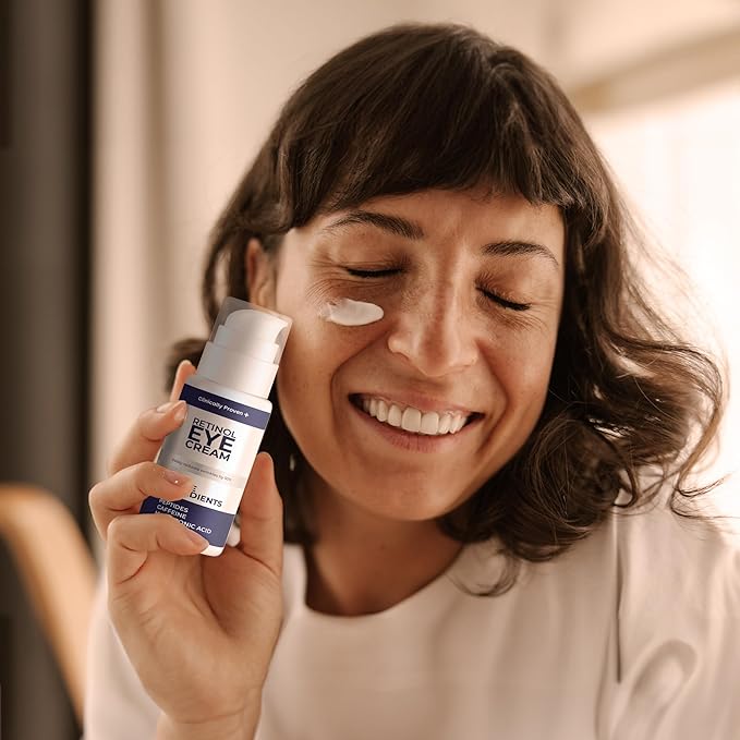 Under Eye Cream for Puffiness and Bags Under Eyes, Eye Bags Treatment for Men & Women - Anti Wrinkle Cream for Dark Circles, Baggy Eyes Treatment for Women with Retinol, Hyaluronic Acid & Caffeine