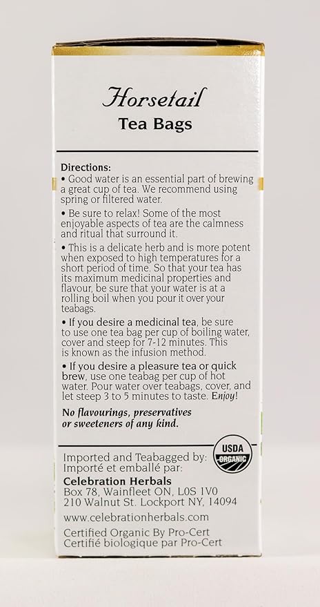 CELEBRATION HERBALS Horsetail Tea Organic 24 Bag, 1.16 0z