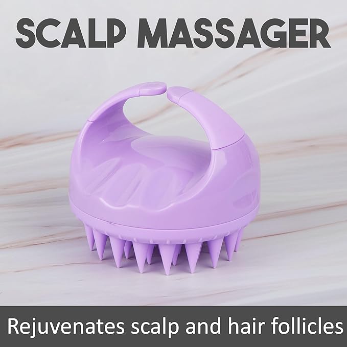 EXPRESSIONS Scalp Massager – 1pc Scalp Massage Tool to Rejuvenate Scalp & Hair Follicles, Ergonomic Design Silicone Scalp Scrubber for Everyday Scalp Care