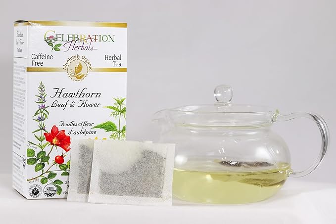 CELEBRATION HERBALS Hawthorn Leaf & Flower Organic 24 Bag, 0.02 Pound