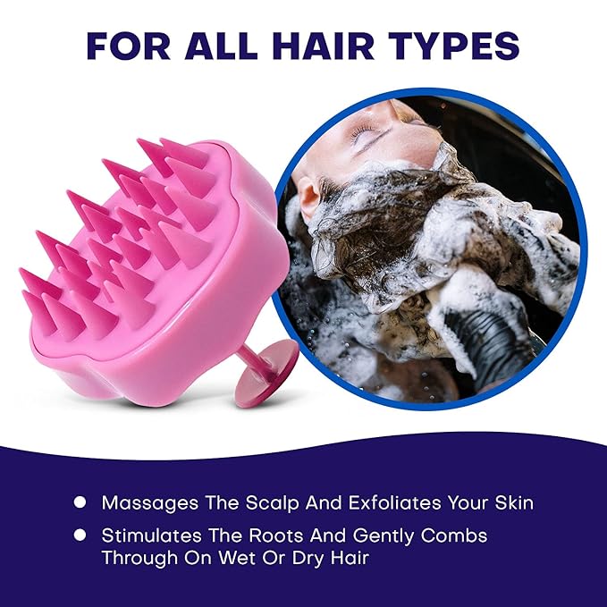 Spornette Scalp Massager Shampoo Brush Pink
