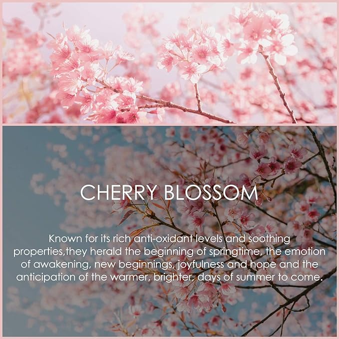 Cherry Blossom Essential Oil 120ml (4 Fl Oz), SALKING Pure & Natural Fragrance Oils, Aromatherapy Essential Oils for Diffuser, Massage, Soap, Candle Making, Perfume