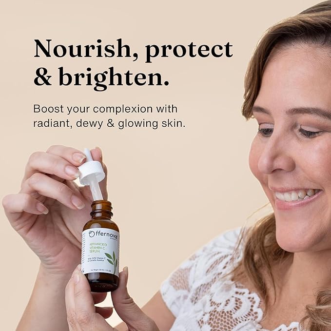 Organic Vitamin C Serum - 20% Vit C and Hyaluronic Acid Anti Aging Serum for Face, Eyes and Neck. Enhanced Absorption Dark Spot Corrector for Youthful Looking Skin, 1 oz