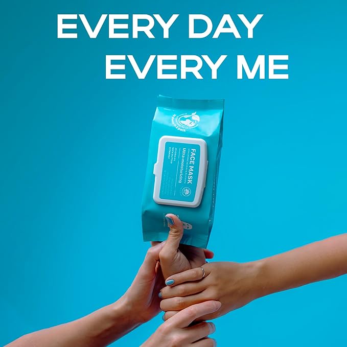 NSC Korean Moisturizing Face Masks with Hyaluronic Acid - 30-Pack Premium Hydrating Sheet Mask Set - Advanced K-Beauty with Shea Butter and Jojoba Oil - Skincare Monthly Supply for All Skin Types