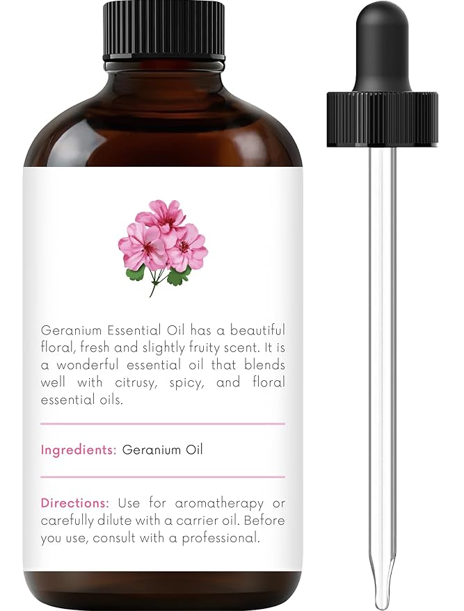 Handcraft Blends Geranium Essential Oil - 1 Fl Oz - 100% Pure and Natural - Premium Grade Essential Oil for Diffuser and Aromatherapy