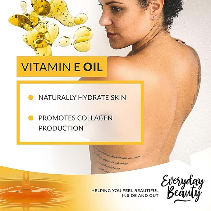 Organic Vitamin E Oil - 64 oz Bulk USDA Certified 100% All Natural & Plant Based - Light and Unscented Great for Scars After Surgery - For Face, Skin, Hair and Nails - Anti-Wrinkle, Anti-Aging