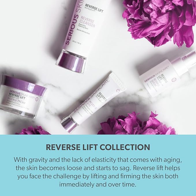 Serious Skincare - Reverse Lift Eye Cream Moisturizer with Peptides - Skin Firming Wrinkle Formula - Temporarily Lift & Firm Eye Lids and Eye Area – Women, Men - 1 Fl. Oz.