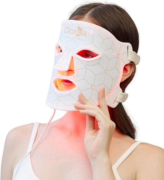 K11 LED Red Light Therapy Face Mask | 7-Color Rejuvenating Facial Skin Care Set | Portable Anti-Aging Mask for Home & Travel Use