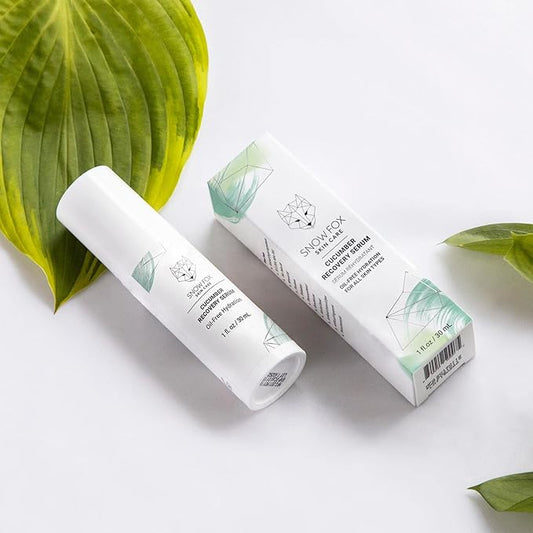 Snow Fox Skincare Cucumber Recovery Serum with Hyaluronic Acid, 30 mL