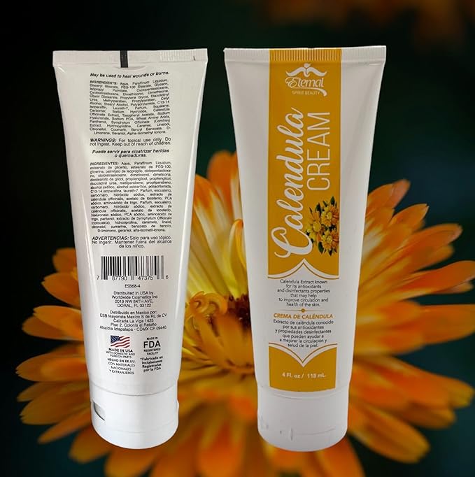 Eternal Spirit Beauty Calendula 4 Fl Oz 6-Pack with Bonus 4 Relaxing Hot/Cold Eye Patches