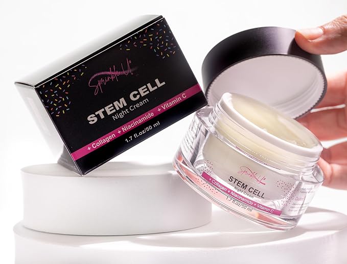 Powerful Anti-Aging Night Cream w/Apple Stem Cells, Retinol, Collagen, Niacinamide, Hyaluronic Acid & Vitamin C, 5-in-1 Face Cream for Women|Men - 1.7 oz.