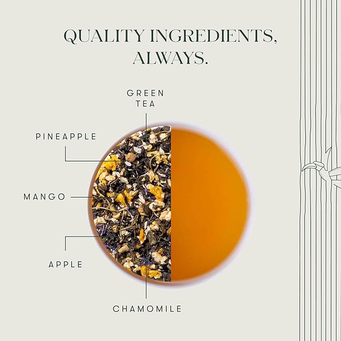 Luxmi Estates - Indian Passion - Organic Mango Passion Fruit Green Tea - 25 Tea Bags | With Mango & Passion Fruit | Brew as Iced Tea or Hot