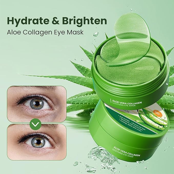 Under Eye Patches for Dark Circles, Puffy Eyes and Dark Circles, Under Eye Mask Dark Circles Under Eye Treatment, Aloe Vera, Moisturizing and Hydrating for Eye Bags, Puffy Eyes, Wrinkles, Fine Lines