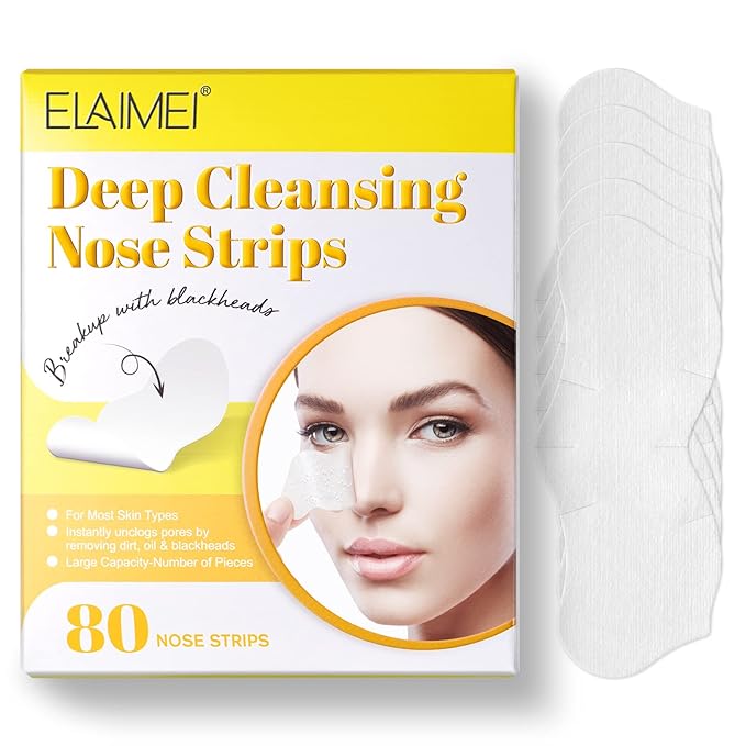 Blackhead Remover Strips(80pcs), Nose Pore Strips for Blackheads Remover, Skincare & Deep Cleansing Nose Strips Blackhead Remover