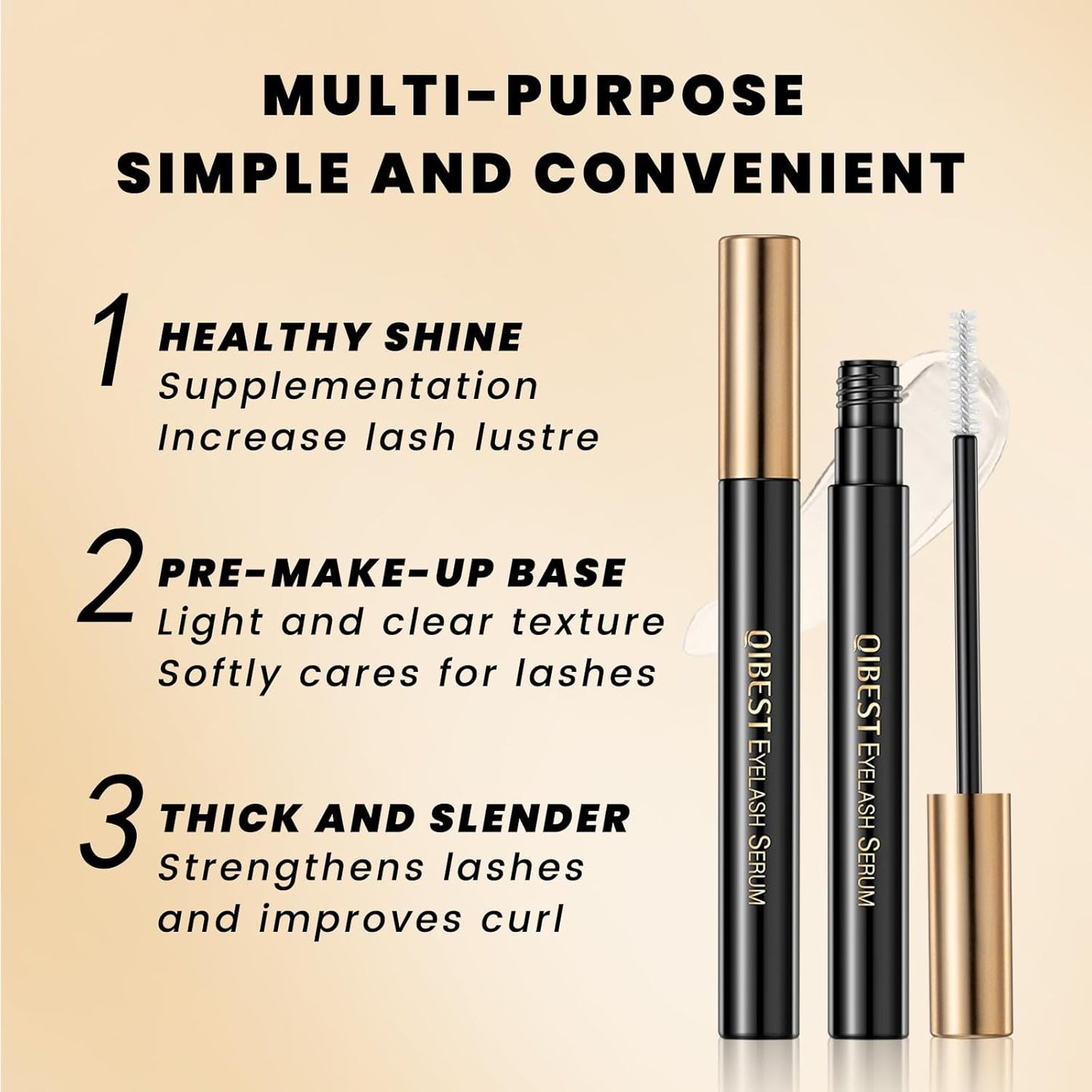 Jolilab 4 Pcs Eye Makeup set.Makeup kit includes lash serum,Mascara,Brow cream,Liquid eyeliner.Waterproof Smudgeproof Long Lasting.Gift Kit for Women Girls(4 Pcs Set)