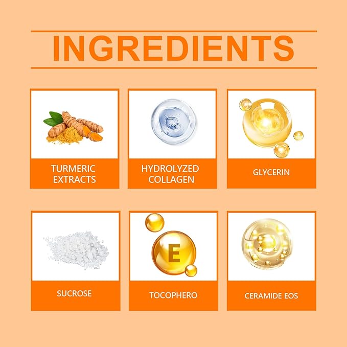 Turmeric Collagen Face Mask, Overnight Wrapping Face Mask Peel Off Facial Mask for Elasticity and Hydration, Reduce Sagging and Dullness for All Skin Type, 2.65 Fl Oz