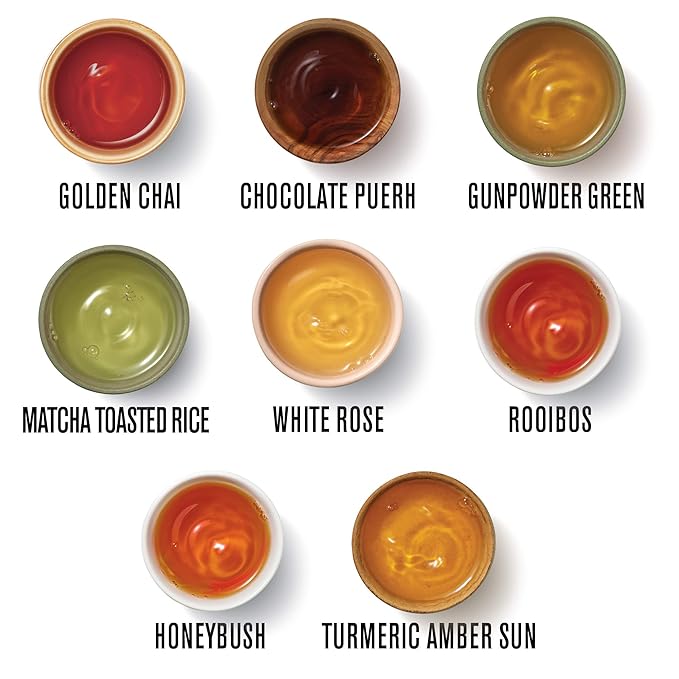 Numi Organic Tea Numi's Collection Variety Pack, 16 Tea Bags, Black, Green, White, Pu-erh, Maté, & Herbal, Packaging May Vary