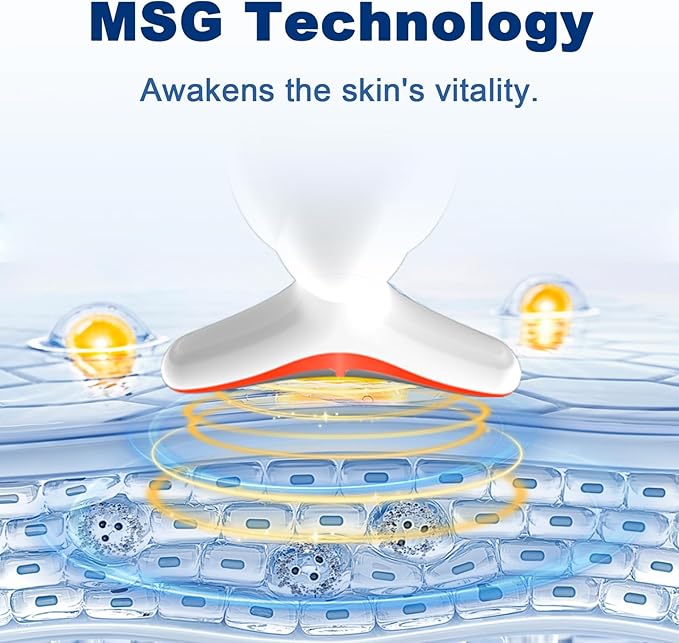 Facial and Neck Massager - SIQUER 7 in 1 Face Sculpting Tool, Multifunctional Face Lift Device for Lifting, Double Chin and Skin Care, White