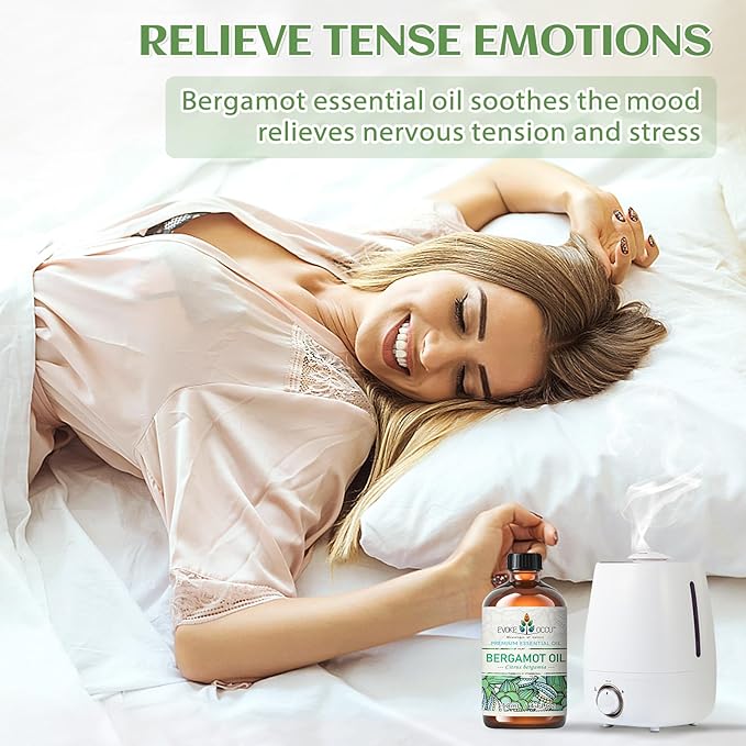 EVOKE OCCU Bergamot Essential Oil for Diffuser Skin Relaxation & DIY Wool Dryer Balls - 4 FL Oz