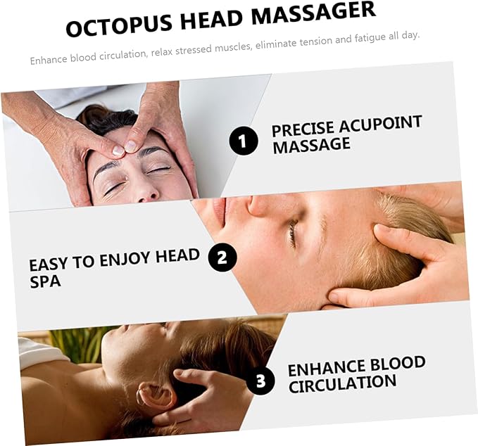 pp Massager Tool Multifunction Scalp Handheld Massage Stainless Steel Octopus