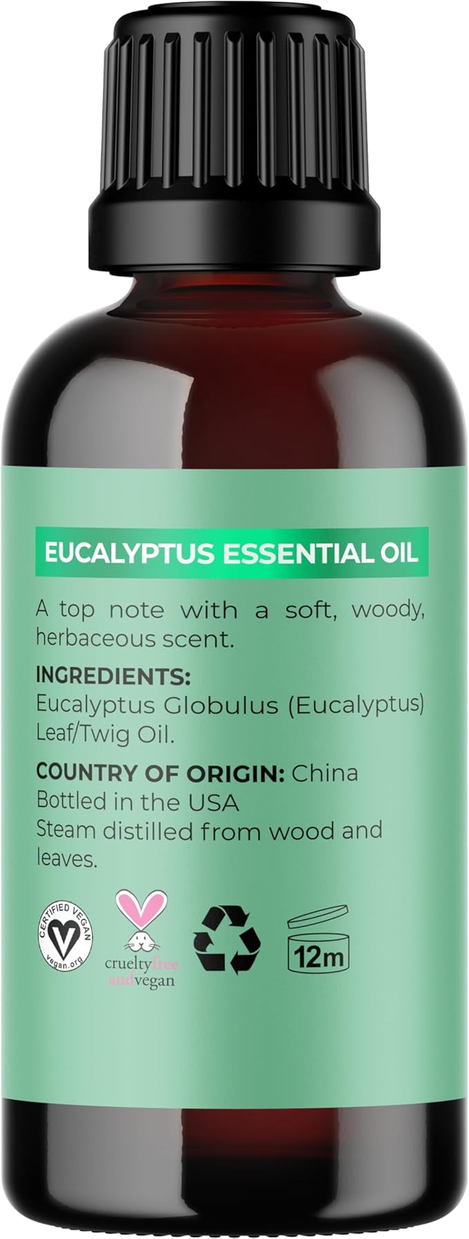 Pure Eucalyptus Essential Oil for Diffuser - Natural Eucalyptus Aromatherapy Diffuser Oil for Scalp Hair Skin and Nails - Undiluted Eucalyptus Essential Oils for Diffusers for Home and Self Care