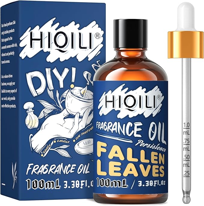 HIQILI Fallen Leaves Fragrance Oil 100ml for Diffuser Car Freshies, Clean Fresh Scent for Candle Making Soap Laundry 3.38 Fl Oz