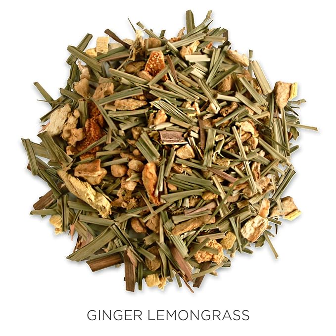 Tea Forte Ginger Lemongrass Premium Organic Loose Leaf Caffeine-Free Herbal Tea Blend Canister, Makes 35-50 Cups, Tea Gifts for Mother's Day