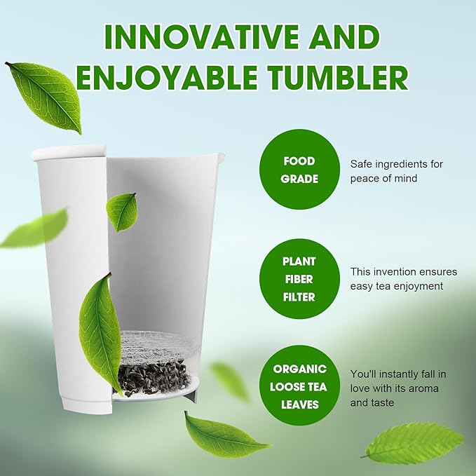 Organic Tea Sampler – 10 Eco-Friendly Tea Cups for Hot or Iced Teas, Premium Loose Leaf Teas Variety Pack – Jasmine, Chamomile, Hibiscus, Lemon Balm, Green Tea