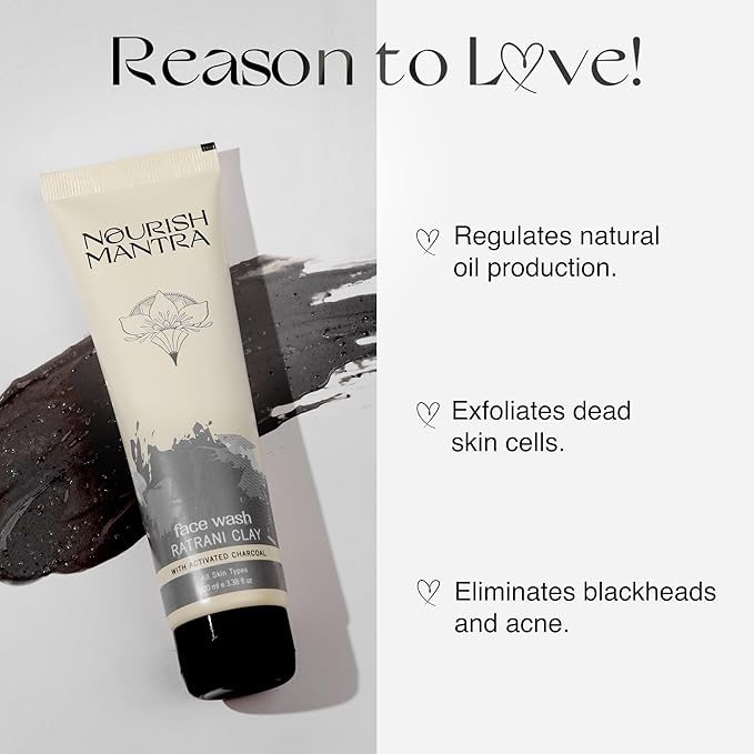 Nourish Mantra Eyebrow Growth Serum 10 ml and Ratrani Moroccan Lava Face Wash 100 ml