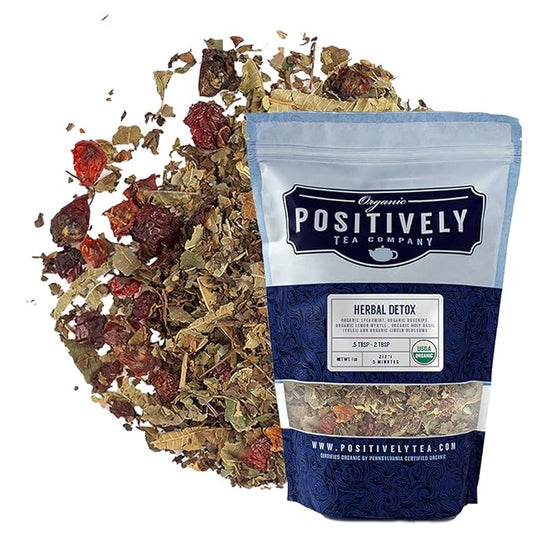 Organic Positively Tea Company, Herbal Detox, Herbal Tea, Loose Leaf, 16 Ounce