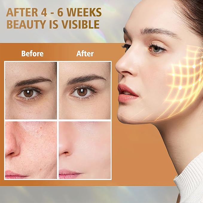 LED Face Mask 3 Colors Light Therapy Facial Photon Beauty Device Skin Care at Home for Facial Rejuvenation, Wrinkles Reduction, Anti-Aging (Pink)