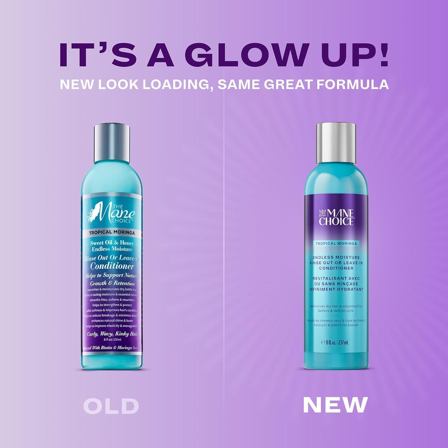 The Mane Choice Tropical Moringa Sweet Oil & Honey Endless Moisture Rinse Out or Leave In Conditioner, Detangles, Softens & Nourishes Dry, Brittle Hair, Helps Reduce Breakage & Smooth Frizz, 8 Oz