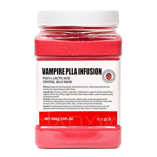 Red Jelly Face Mask Peel Off Powder 650g Moisturizing and Hydrating Repair and Smooth Skin Care for Home Spa Salon (Vampire)