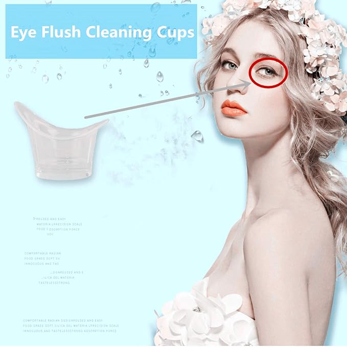 YouU Non Sterile Eye Wash Cups Portable Disposable Measuring Cup 5ml/8ml Eye Flush Cleaning Cups Vials for Storage or First Aid Kit Use (50 pcs/Plastic)