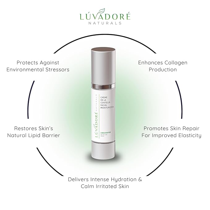 Crème De La Centella Moisturizer – Hydrating & Repairing Centella Soothing Cream with Aloe, Shea Butter & Green Tea, Thick Moisturizer for Face (50ml)