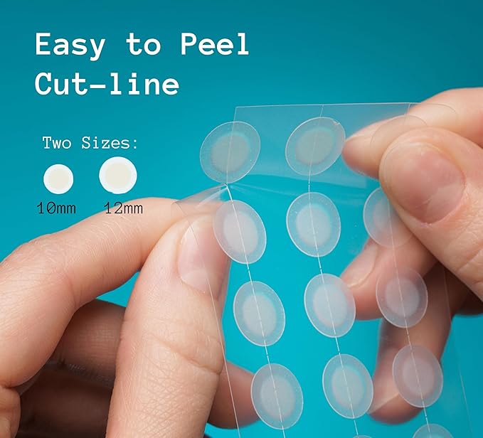 Korean Pimple Patches with Salicylic Acid - Invisible Pimple Patch - Hydrocolloid Acne Patch - Premium Zit sticker 48 Count 2 Sizes (10mm & 12mm)