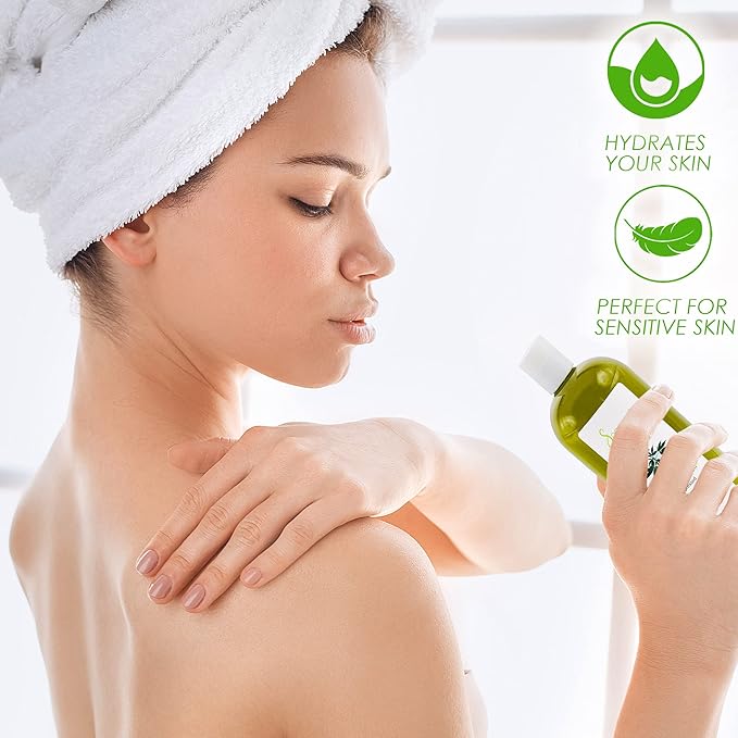 Soapeauty Hemp Seed Oil Unrefined Cold Pressed | Massage & Body Oil | for Skin, Face, Hair, and Soap Making | Carrier for Essential Oils | Rich in Omega Fatty Acids – 64 Fl Oz