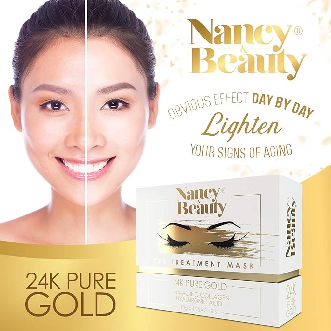 Under Eye Patches - 24K Gold Under Eye Mask, Dark Circles Under Eye Treatment Mask, Anti-Wrinkle Under Eye Bag Treatment for Puffy Eyes, Collagen Patch & Eye Mask Skincare, Under Eye Gel Pads 20 Pairs