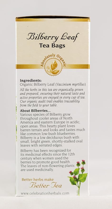Celebration+Herbals+Teabags+Herbal+Tea+Bilberry+Leaf+Organic%2c+24+Bags