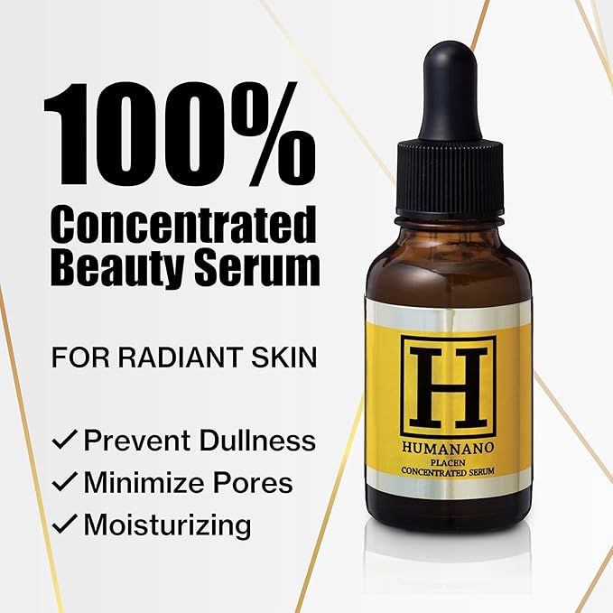 Japanese Placen Liposomal 100% Concentrated Serum, EGF, FGF, HUMANANO", Paraben Free, Alcohol Free, Mineral Oil Free, Cruelty Free (1.01 fl oz) (1.0 fl oz)