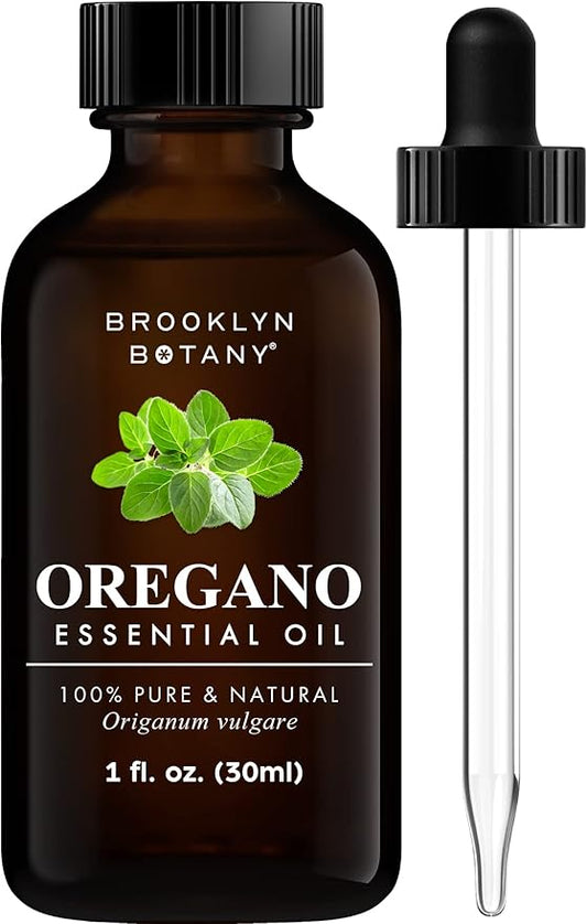 Brooklyn Botany Oregano Essential Oil – 100% Pure and Natural – Premium Grade Oil with Dropper - for Aromatherapy and Diffuser - 1 Fl Oz