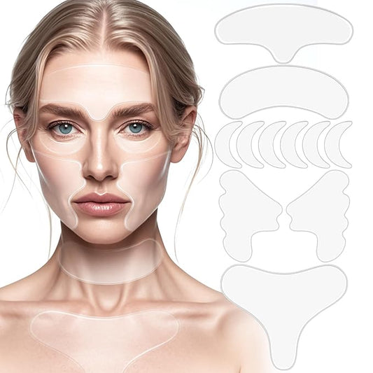 Neck Wrinkle Patches, Anti Wrinkle Silicone Patches，Reusable Chest Firming and Tightening Facial Masks, Collagen Neck Fine Line Pads for Women Reduce Fine Wrinkles, Moisturizing & Firming