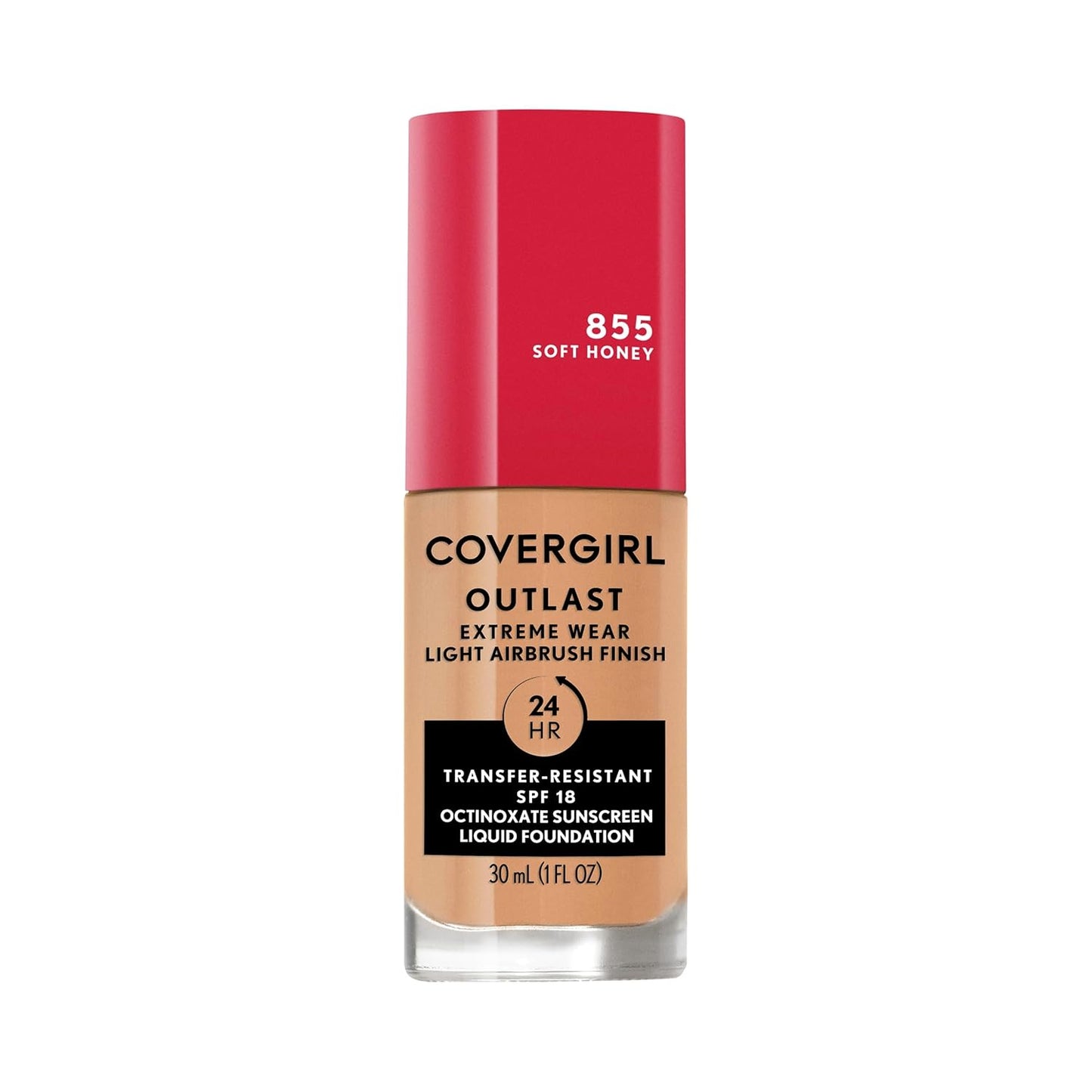 Covergirl Outlast Extreme Wear 3-in-1 Full Coverage Liquid Foundation, SPF 18 Sunscreen, Soft Honey, 1 Fl. Oz.