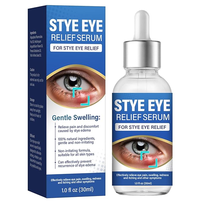 ITECFREELY Stye Eye Treatment, Natural Stye Eye Relief Drops Serum for Styes Chalazion and Blepharitis, Fast Chalazion Remover for Restore Healthier Skin(1 Fl.oz)