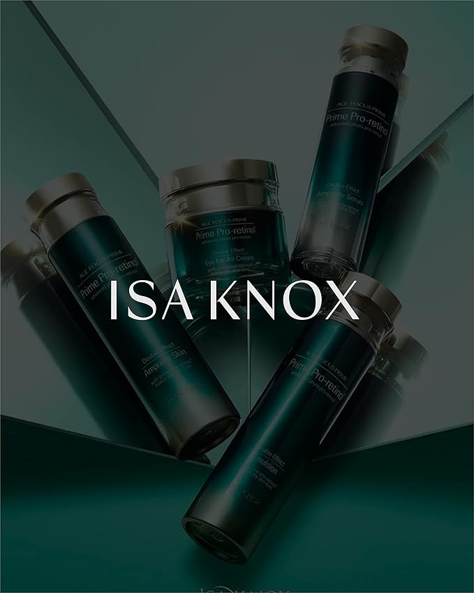 ISA KNOX AGE FOCUS PRIME Double Effect Ampoule Toner, PRIME Wrinkle For All Serum & PRIME Eye For All Cream (177 ml/5.99 fl oz) - Korean Skin Care by LG Beauty. Daytime Retinol.