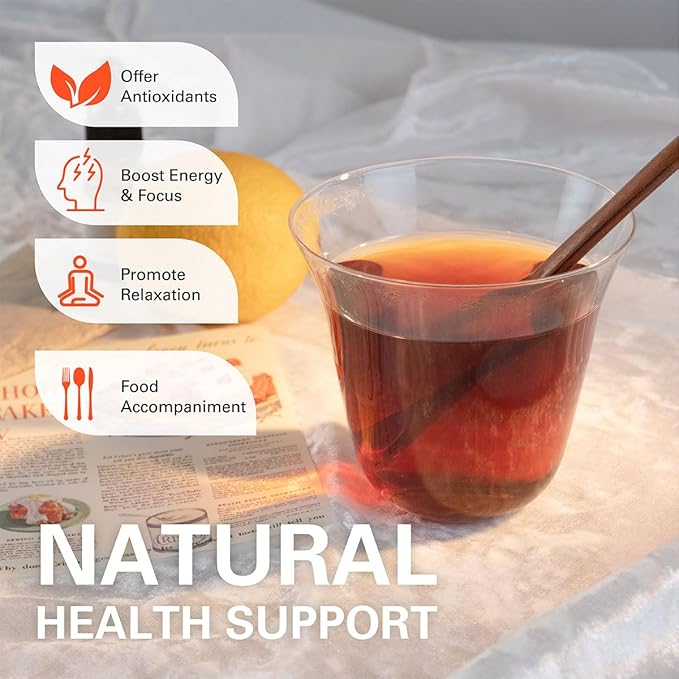 WT WEETEE Organic Roasted Oolong Tea Bags, Organic Black Oolong Tea 100 Count, Charcoal-roasted Aroma, Smooth & Refreshing, Good for Meal Accompaniment