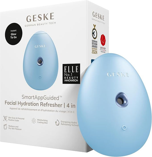 SmartAppGuided™ Facial Hydration Refresher | 4 in 1 | Water Atomizer | Moisturizing Spray Machine | Face Mister | Humidifier for Natural Glow | Reduce Redness & Dry Skin