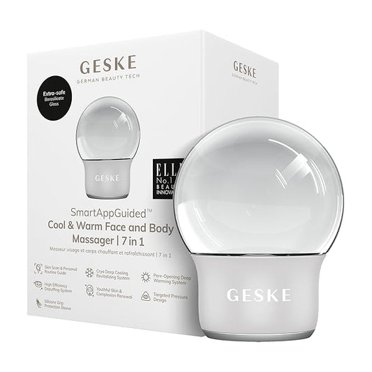 SmartAppGuided™ Cool & Warm Face & Body Massager | 7 in 1 | Multifunctional Massager | Face & Body | Battery-free Cooling & Warming | Firms, Relaxes & De-Puffs Skin | Globular Design