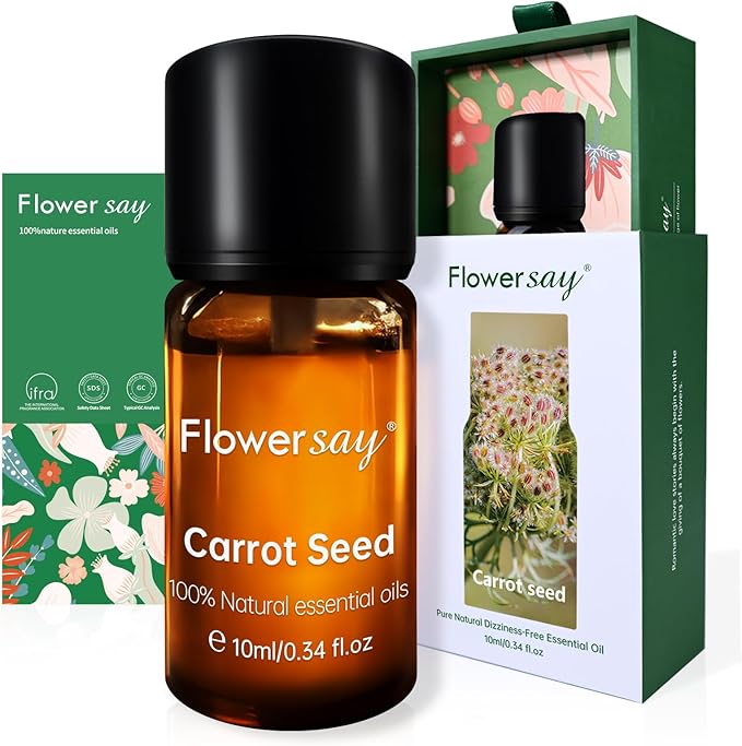 Carrot Seed Essential Oil 0.34Oz - 100% Pure Natural MAX Undiluted Premium Therapeutic Grade Essential Oils for Diffuser/Skin Care/Massage/Hair/Toenails