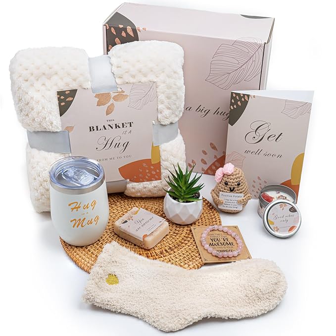 Get Well Soon Gift Baskets for Women - Get Well Gifts for Women After Surgery - Self Care Gifts - Thinking of You Gifts for Recovery - Cancer Care Gifts for Friend